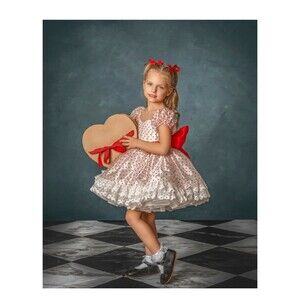 NWT Bitty Bundles of Joy M.Joy Handmade "Be Mine" Valentine Hearts Dress Size 10